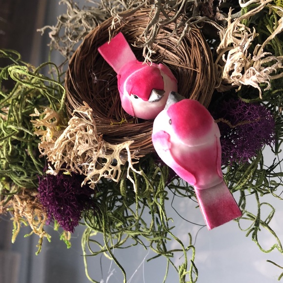 NEW Spring 🐣 Moss & Bird Handmade Cottagecore Wreath decor - Picture 2 of 8